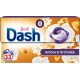 DASH Capsules Lessive tout en 1 Détergent Ambre et Orchidée 33 capsules