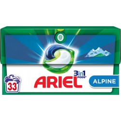 ARIEL Lessive Capsules 3en1 Pods Alpine 33 capsules