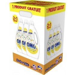 OMO Lessive Liquide au Monoï lot de 3 bidons de 1.764L