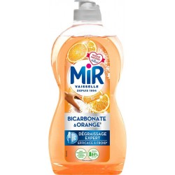 MIR Liquide Vaisselle Bicarbonate et Orange Dégraissage Expert à Froid 450ml