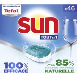 SUN Nettoyant Lave Vaisselle Tout en 1 46 capsules