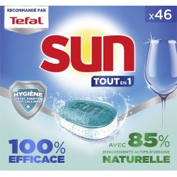 SUN Capsules Lave Vaisselle Tout en 1 Hygiène Anti-Calcaire 46 capsules