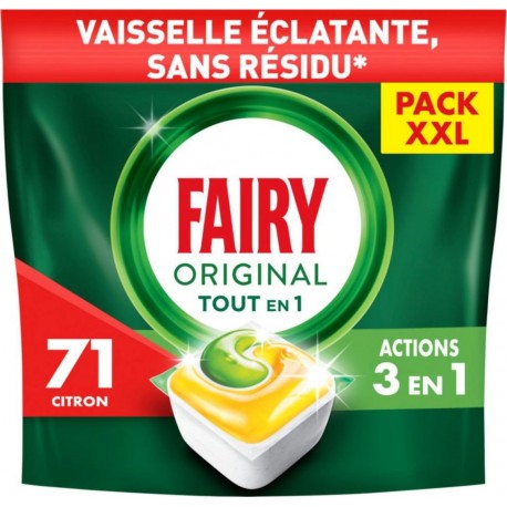 FAIRY Capsules Lave Vaisselle Tout en 1 au Citron 71 capsules