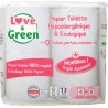 LOVE GREEN Papier Toilette Hypoallergénique et Eco LOVE & GREEN les 4 rouleaux