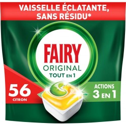 FAIRY Capsules Lave Vaisselle Citron pack de 56 capsules