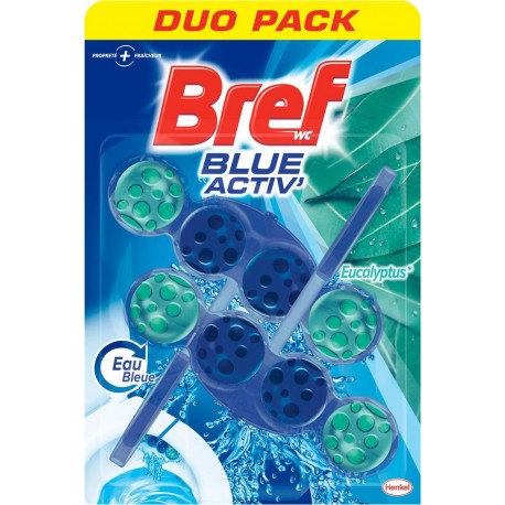 BREF Bloc Wc Color Activ+ Eucalyptus Duo-Pack WC les 2 blocs de 50g