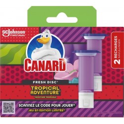 CANARD Bloc Wc Fresh Disc Tropical Adventure WC lot de 2 recharges de 6 disques