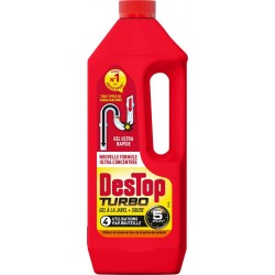 DESTOP Déboucheur Turbo Javel et Soude Gel Ultra Rapide 1L