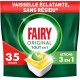 FAIRY Capsules Lave Vaisselle Tout en un au Citron le sacahet de 35 capsules