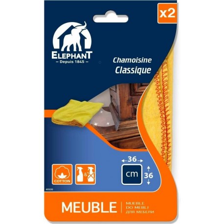 ELEPHANT Chamoisine lot de 2 chamoisines