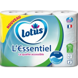 LOTUS Papier Toilette l'Essentiel les 6 rouleaux