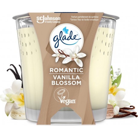 GLADE Bougie Bougie Romantic Vanilla Blossom Vegan la bougie