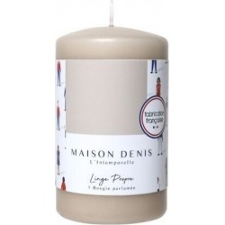 MAISON DENIS Bougie beige Linge propre la bougie