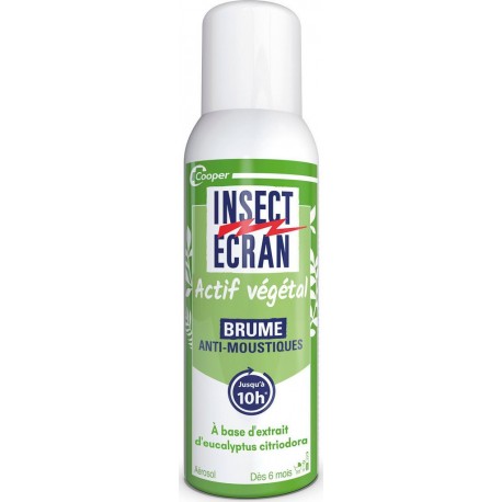 INSECT ECRAN Brume Anti-Moustiques à Base d'Extrait d'Eucalyptus Citriodora dès 6 mois l'aérosol de 100ml