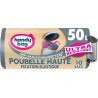 HANDY BAG Lot de 10 Sacs Poubelle 50L, 100% de Plastique Recyclé