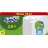 SWIFFER Recharge Lingettes Balai Dry Anti-Poussières 72 lingettes