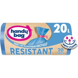 HANDY BAG Sac poubelle avec lien résistant 20L lot de 20 sacs