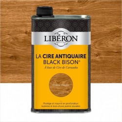 NC Cire Liquide Meuble Et Objets Antiquaire Black Bison® Liberon, Chêne Moyen 0.5L