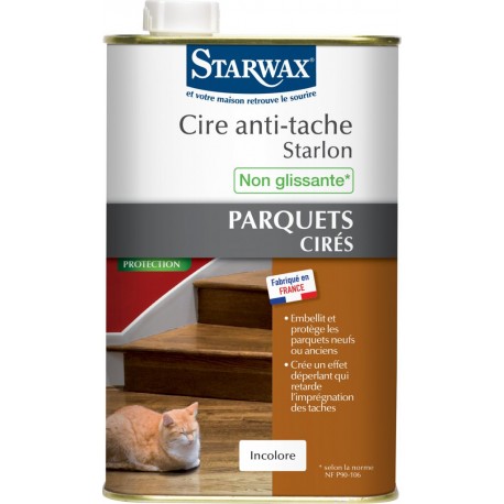 Cire Anti-taches Incolore Parquet Starwax 1L