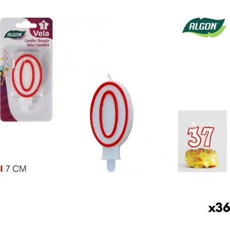 NC Ensemble De Bougies Algon Rouge (36 Unités)