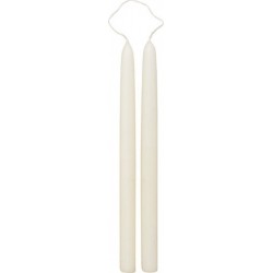 NC Lot De 2 Bougies Bâton hugo 30cm Ivoire