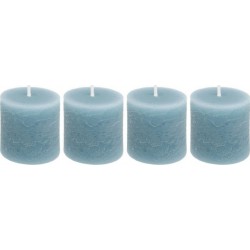 NC Lot De 4 Bougies Votives rustic 4,5cm Bleu Orage