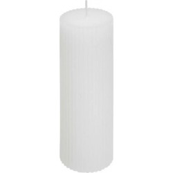 Bougie Déco demi 14cm Blanc