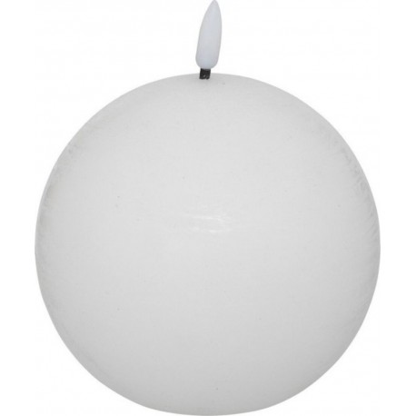 Bougie Boule À Led molia 10cm Blanc