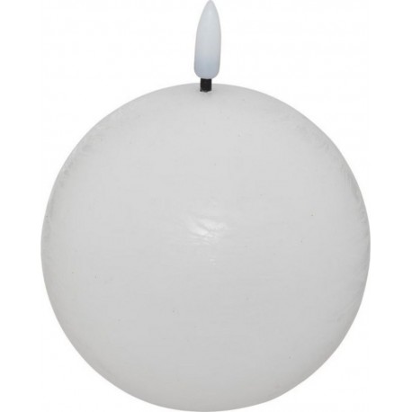 Bougie Boule À Led molia 12cm Blanc