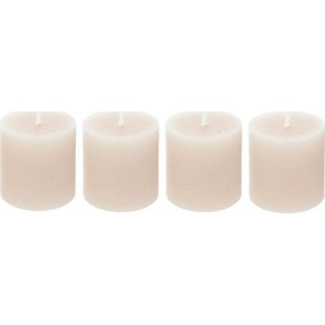 NC Lot De 4 Bougies Votives rustic 4,5cm Ivoire