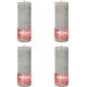 NC Bougies Pilier Rustiques Shine 4 Pcs 190x68 Mm Gris Sableux Bolsius