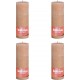 NC Bougies Pilier Rustiques Shine 4 Pcs 190x68 Mm Rose Brumeux Bolsius