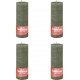 NC Bougies Pilier Rustiques Shine 4 Pcs 190x68 Mm Vert Olive Bolsius