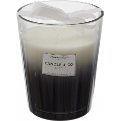 NC Bougie Parfumée 3 Mèches Vase Noir Senteur Linge Frais H16cm