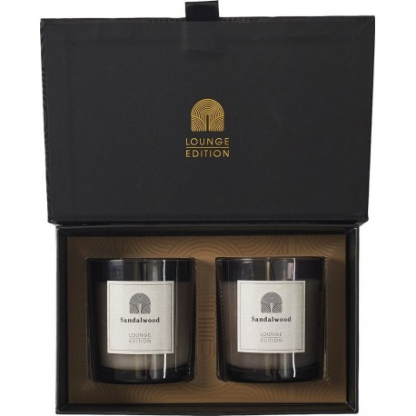 NC Coffret 2 Bougies Parfumées Senteur Bois De Santal