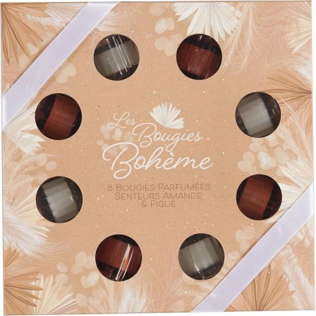 NC Coffret 8 Bougies Parfumées Bohème Amande & Figue