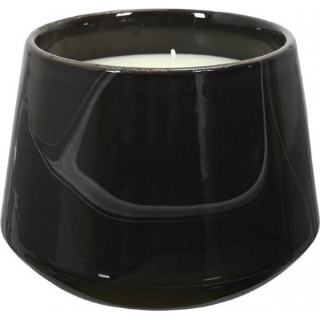 Bougie Parfumée Marbrée Noir Senteur Musc Blanc