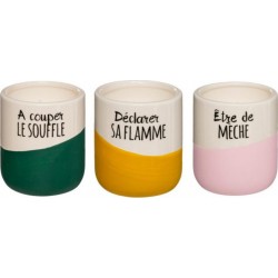 NC Lot De 3 Bougies Parfumées arty 110g Multicolore