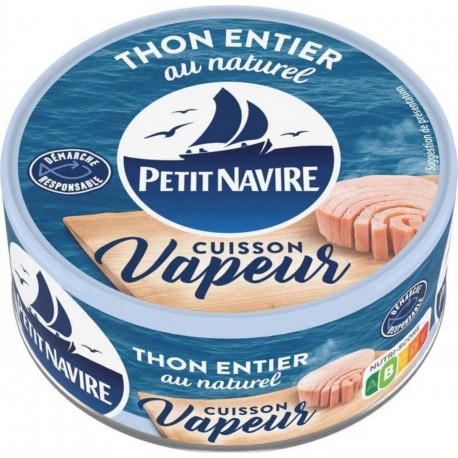 Petit Navire Thon Vapeur 100% Saveur Nature 130g (lot de 3)