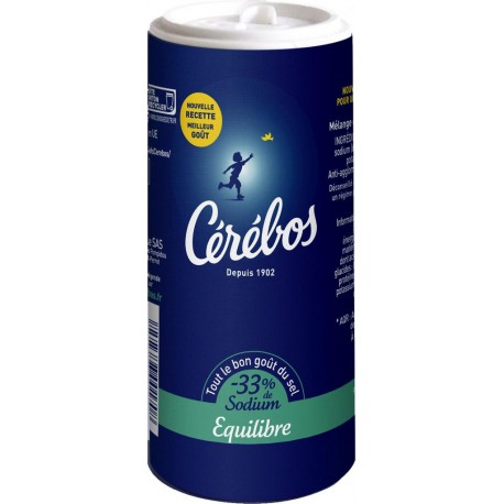 Cérébos Sel Equilibre -33% Sodium 350g (lot de 3)