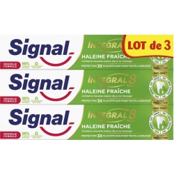 SIGNAL Dentifrice Intégral 8 Haleine Fraîche Prébiotique lot de 3 tubes de 75ml