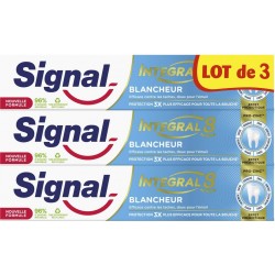 SIGNAL Dentifrice Integral 8 Blancheur Effet Prébiotique lot de 3 dentifrices de 75ml