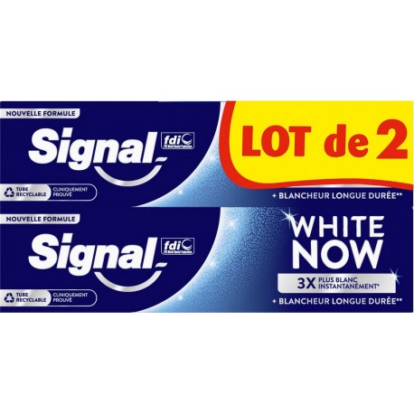 SIGNAL Dentifrice Blancheur White Now les 2 tubes de 75ml