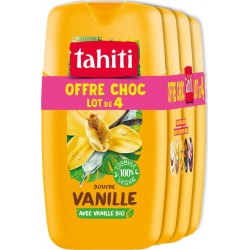 TAHITI Gel Douche Vanille lot de 4 flacons de 250ml