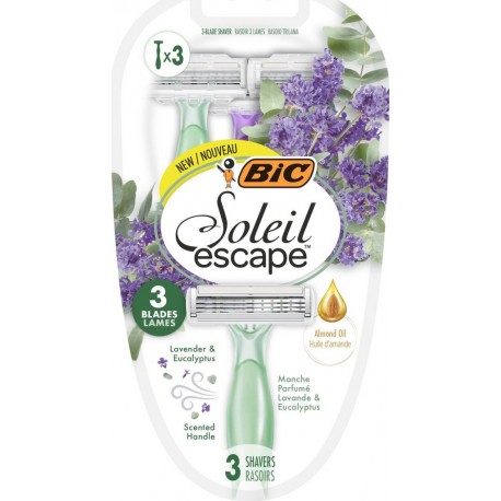 BIC Rasoir Escape 3 Lavande & Eucalyptus le rasoir