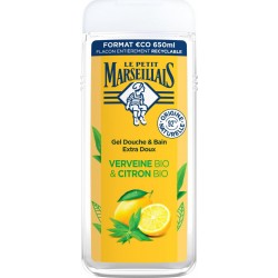 LE PETIT MARSEILLAIS Gel Douche Extra Doux Verveine Bio et Citron Bio 650ml