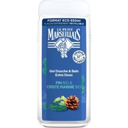 LE PETIT MARSEILLAIS Gel Douche Extra Doux Pin Bio & Criste Marine Bio 650ml