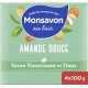 MONSAVON Savon Solide à l'Amande lot de 4 savons de 100g