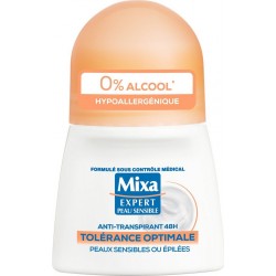 MIXA Déodorant Anti-Transpirant 48H Tolérance Optimale le roll-on de 50ml