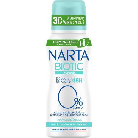 NARTA Déodorant Biotic Invisible 100ml